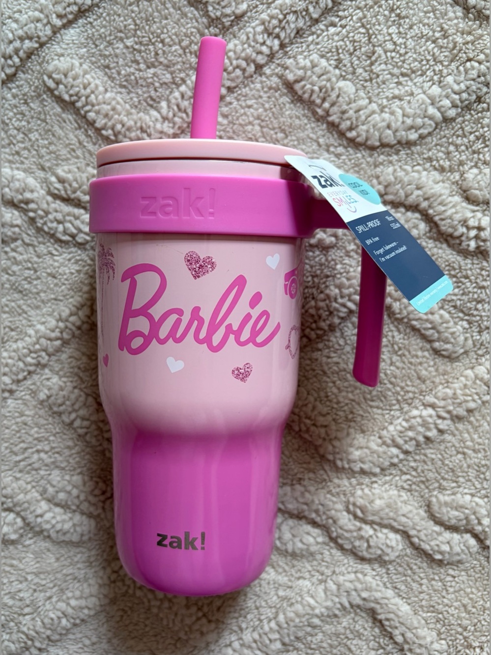 Girls Ombré Pink Barbie Tumbler - 18oz Stainless Steel Cup W/ Vacuum Sealed Lid